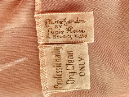 LUCIE ANN Claire Sandra dressing gown robe, vintage 1960s frothy pink full sweep marabou gown
