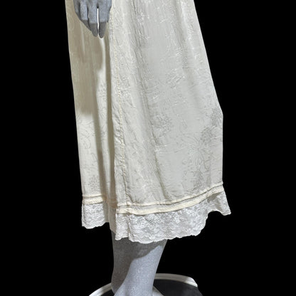 NANOUCHKA Vintage Edwardian style silk nightgown slip dress, pin tucks and lace babydoll night dress