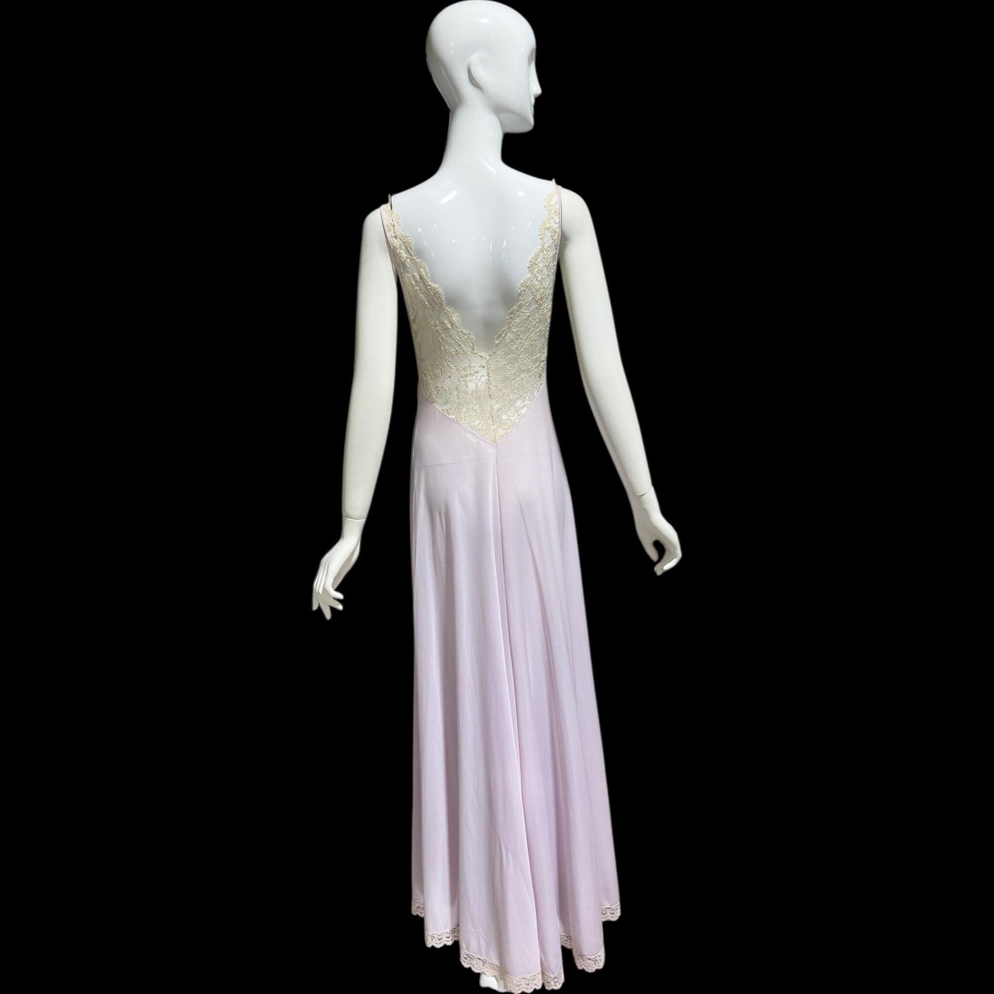 CLAIRE SANDRA by Lucie Ann vintage 1960s Nightgown: Powder Lavender Jersey Knit Gown