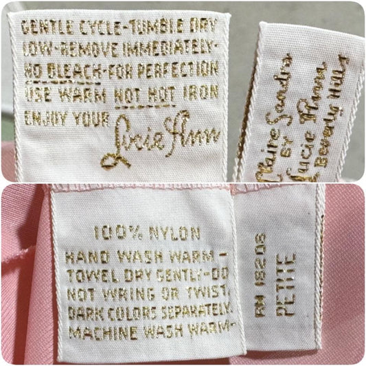 CLAIRE SANDRA Lucie Ann, vintage 1960s dressing gown robe, pink hostess dress peignoir, grecian goddess house dress