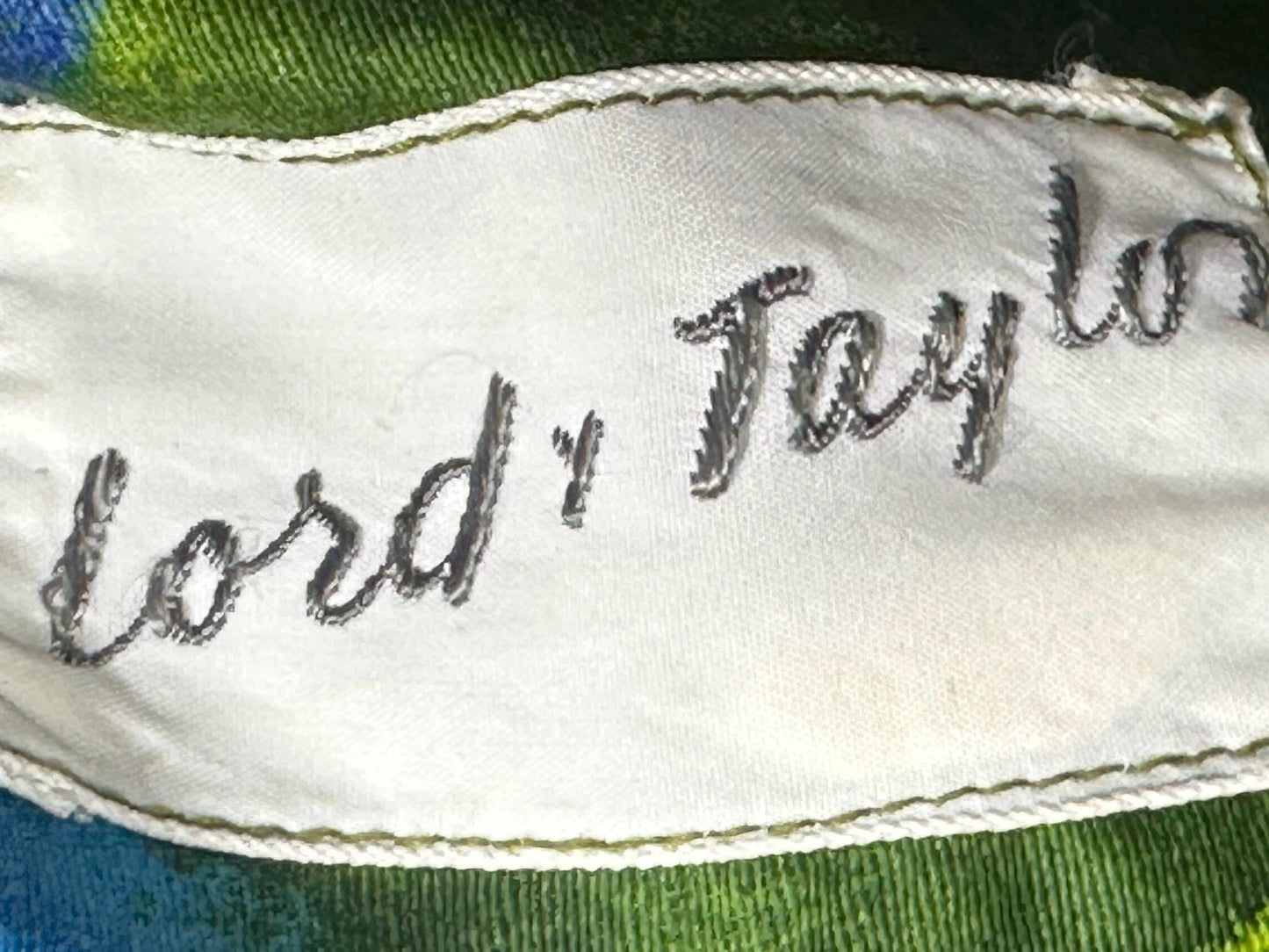 LORD & TAYLOR, 1960s Vintage bombshell Hawaiian dress, wrap cotton maxi dress, blue green floral