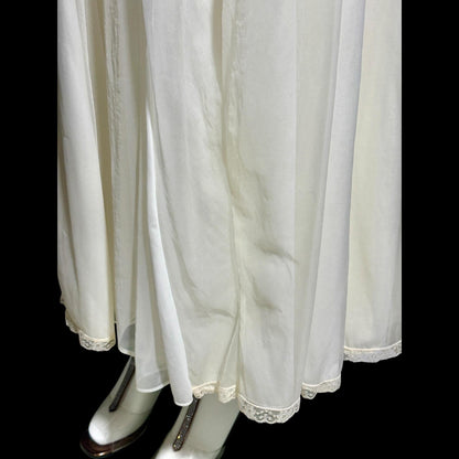 SAKS FIFTH AVENUE, vintage 1950s peignoir set, sheer white bridal nightgown slip dress and dressing gown