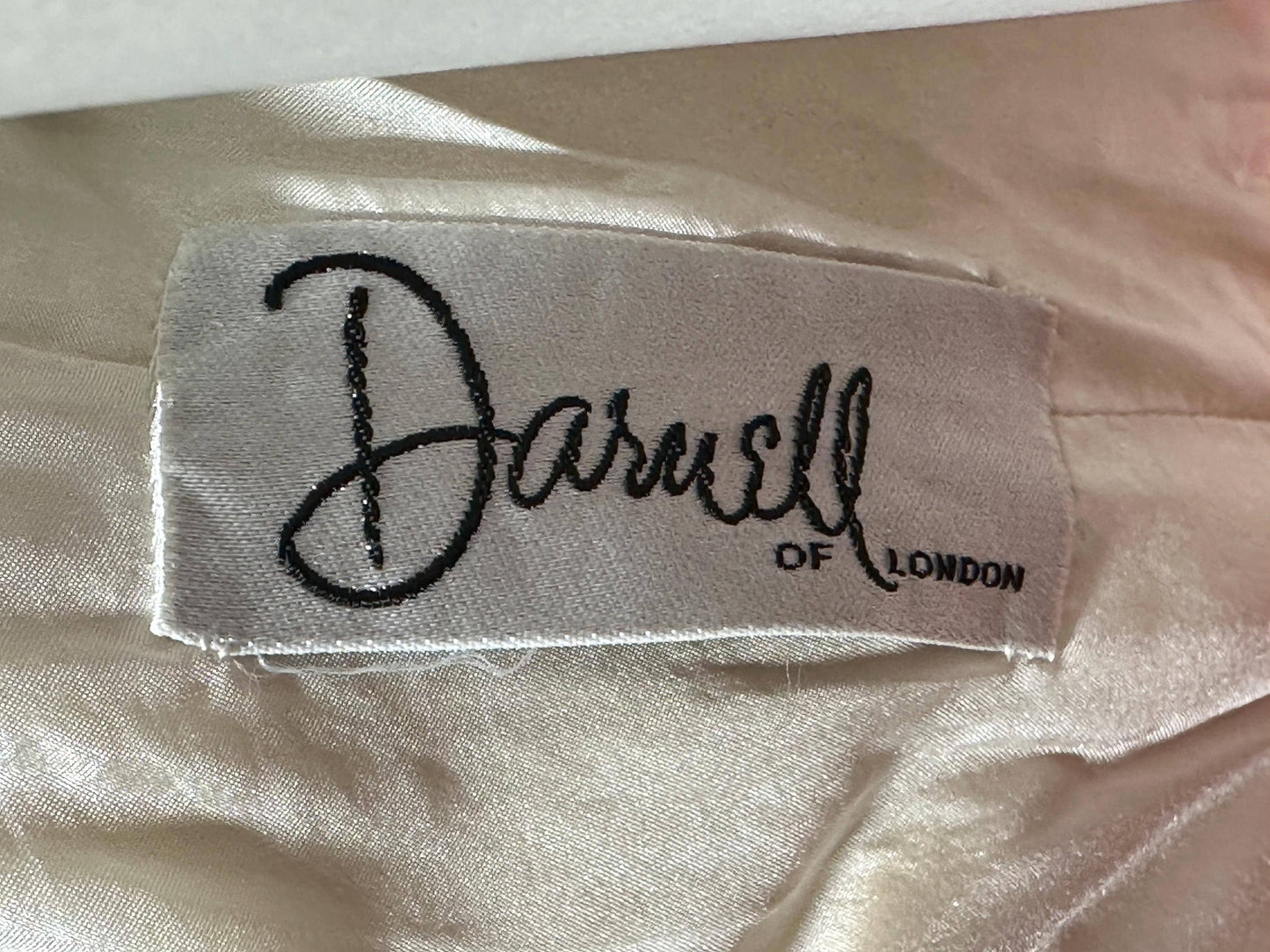 DARNELL OF LONDON, vintage 1960s evening dress, Orange beaded chiffon gown