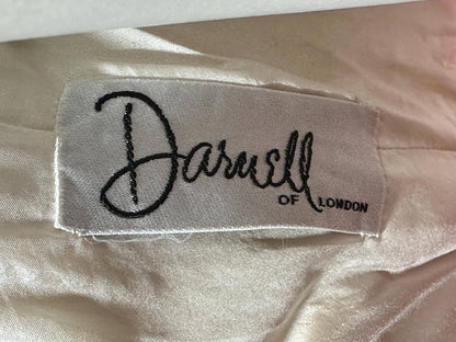 DARNELL OF LONDON, vintage 1960s evening dress, Orange beaded chiffon gown