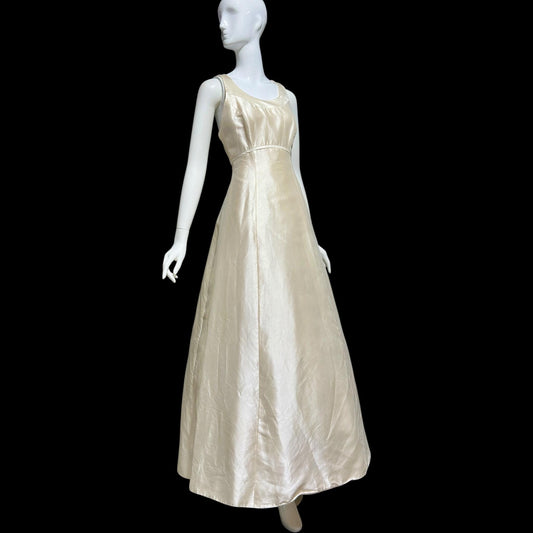 WEARKSTATT SAKS Fifth Avenue, 1990s Y2K vintage wedding bridal gown, blush silk dress
